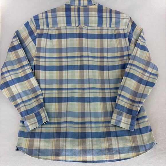 Tommy Bahama Mumbai Madras Plaid Cotton Blend Long Sleeve Shirt XL - Picture 2 of 12